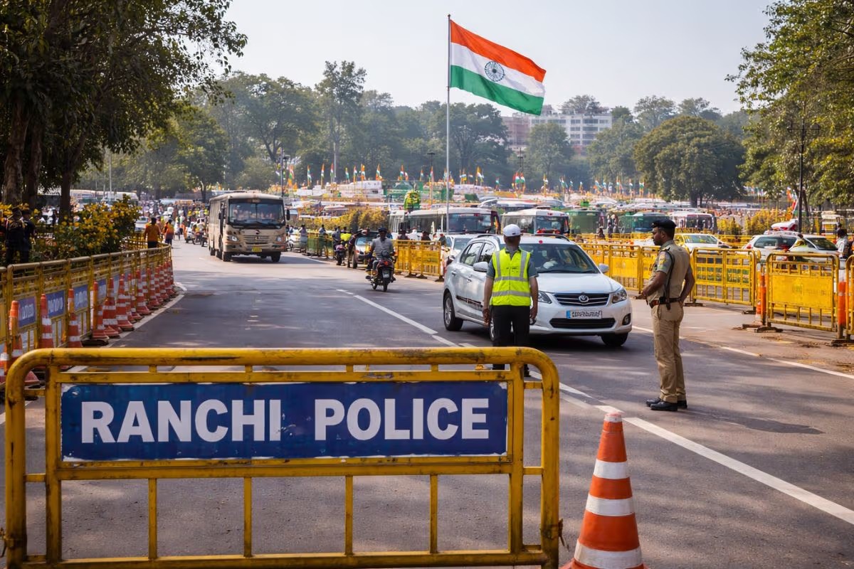 ईद और सरहुल पर रांची में ट्रैफिक अलर्ट: कई रास्ते बंद, सुबह से भारी वाहनों की नो एंट्री